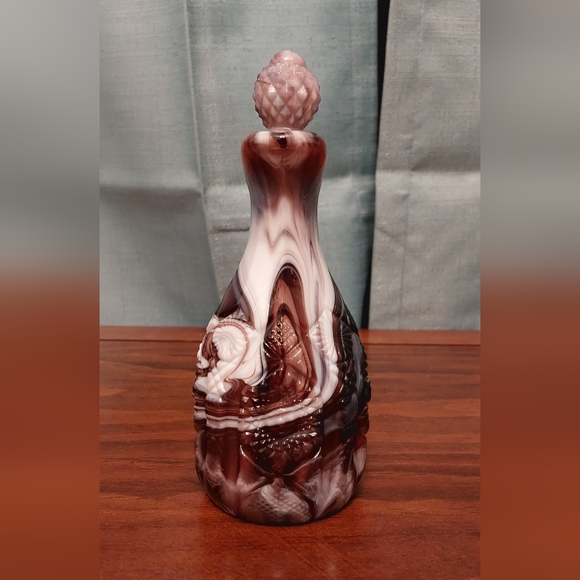 Imperial Amethyst and milk glass (slag) Cruet 7"Tall - Picture 3 of 4